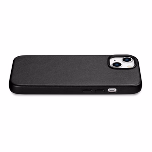 iCarer Case Nahkakotelo iPhone 14 Plus -puhelimelle aito nahkakotelo musta (yhteensopiva MagSafe)