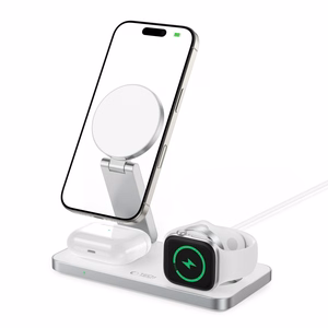 Tech-Protect QI15W-A47 MagSafe 3in1 Inductive Charger + USB-C Cable - White