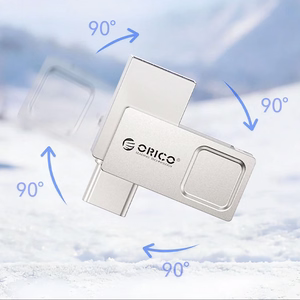 Orico U301 USB flash drive, 64 GB, USB-A/USB-C, USB 3.2 Gen 1, silver