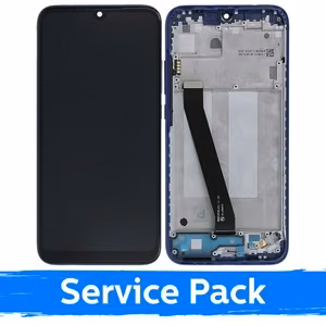 LCD Display Compatible With Xiaomi Redmi 7 With Frame / Comet Blue / (Service Pack)