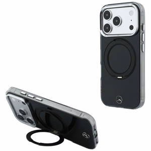 Mercedes Iconic Logo -suojakuori laitteelle iPhone 18 Pro Max / 17 Pro Max, rengastuella, MagSafe-yhteensopiva – musta