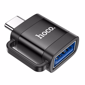 Hoco UA31C - OTG-sovitin USB-C - USB-A 3A (musta)
