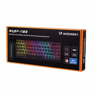Wozinsky WKGP-1165 mekaaninen pelinäppäimistö RGB-taustavalaistuksella - musta