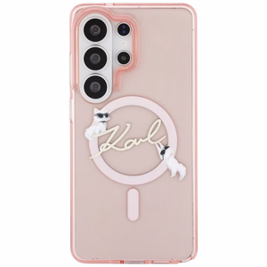 Karl Lagerfeld IML KC Script MagSafe Case for Samsung Galaxy S26 Ultra - Pink