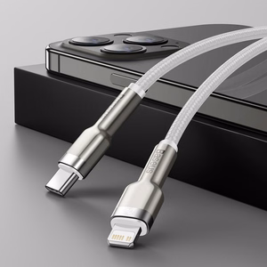 Baseus Cafule -kaapeli USB-C - Lightning, PD, 20W, 2m, valkoinen