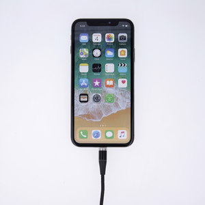 Maxlife MXUC-03 magneettinen kaapeli USB - Lightning + USB-C + microUSB 1,0 m 3A musta nylon