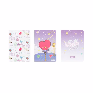 BT21 TATA A6 -muistikirjasetti, 3 kpl