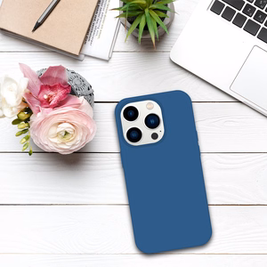 Tel Protect Silicone Premium Suojakuori iPhone 14 Pro:lle tummansininen