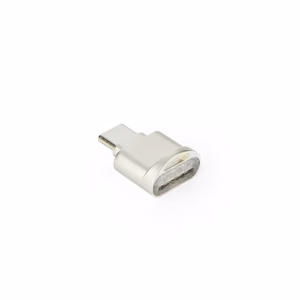 Kortinlukija MicroSD Type C:lle hopeinen