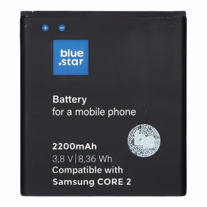 Akku Samsung Core 2 G355:lle 2200 mAh Blue Star Premium