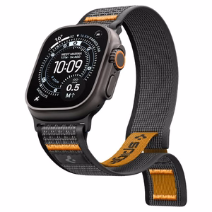 SPIGEN ATHLEX AIR 2 Apple Watch 8 / 9 / 10 / 11 / SE / Ultra (44 / 45 / 46 / 49 MM) Active musta / oranssi
