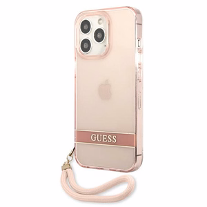 Guess Translucent Stap Case for iPhone 13 Pro Max - Pink