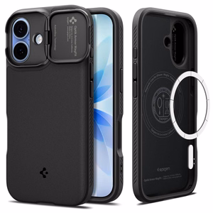 Spigen Optik Armor MagSafe Suojakuori iPhone 17:lle - musta