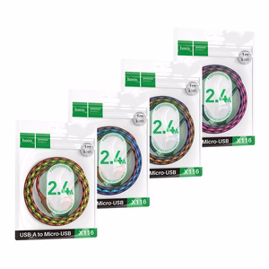 Kaapeli USB A - Micro USB Hoco 2,4A 1 m X116 gradientti violetti