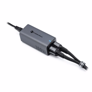 Pöytälaturi Forcell F-Energy GaN III 2 x USB C + 2 x USB A QC4.0 PD 5A 100W VT-49 harmaa
