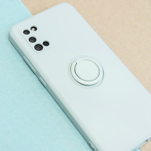 Finger Grip Suojakuori Samsung Galaxy S25:lle vaaleanvihreä