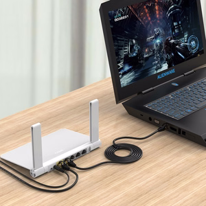 Orico PUG-C7 CAT7 10Gbps RJ45 Ethernet verkkokaapeli internet LAN pyöreä 1m - musta