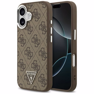 GUESS suojakuori iPhone 17 MagSafe-yhteensopiva PU 4G W/Triangle Logo SL - ruskea