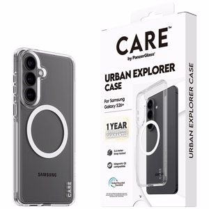 CARE by PanzerGlass Urban Explorer läpinäkyvä suojakuori valkoisella Qi:llä Samsung Galaxy S26+