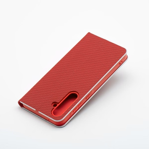 Läppäsuojakuori Samsung Xcover 7:lle Luna Book Carbon punainen