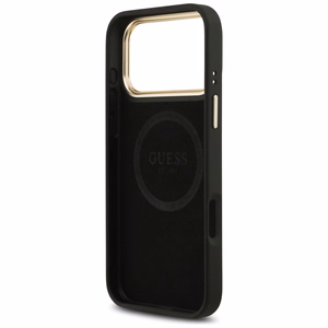 Guess 4G Logo Plate MagSafe suojakuori iPhone 17 Pro Max - musta