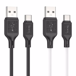 Kaapeli USB A - Micro USB Hoco 2,4A 1 m X90 valkoinen