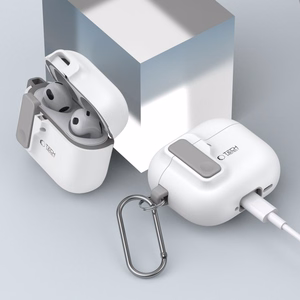 Tech-Protect Slim Hook Case for AirPods 4 - White