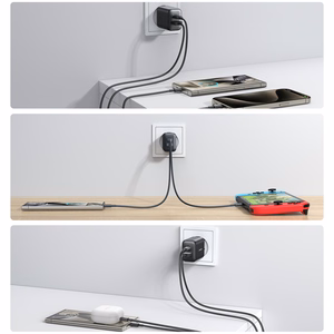 Joyroom JR-TCF13 verkkolaturi USB-C / USB-A 25W SFC / PPS / PD - musta