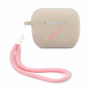Guess GUACAPLSVSGP AirPods Pro suojus harmaa vaaleanpunainen/harmaa vaaleanpunainen Silikoni Vintage