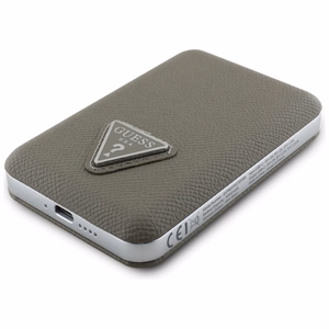 Guess Grained Triangle Varavirtalähde MagSafe 5000mAh 15W USB-C - ruskea