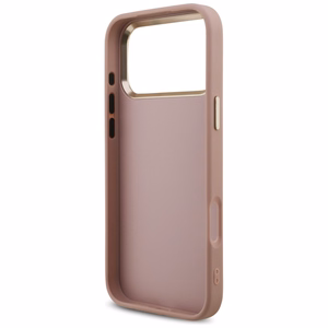 Guess Fixed Glitter Big 4G Metal Frame -suojakuori iPhone 17 Pro Max - pinkki