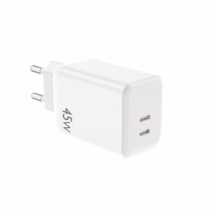 Laturi NCC (2xUSB-C; 45W) valkoinen