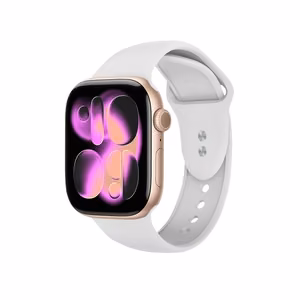 Crong Liquid ranneke Apple Watch 38 / 40 / 41 / 42 mm -kellolle, valkoinen