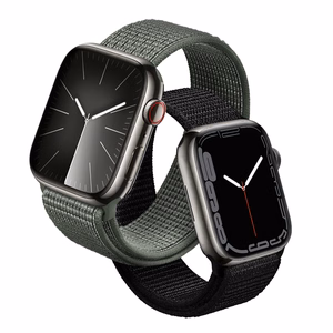 Crong Nylon sport strap for Apple Watch 44 / 45 / 46 / 49 mm, military green