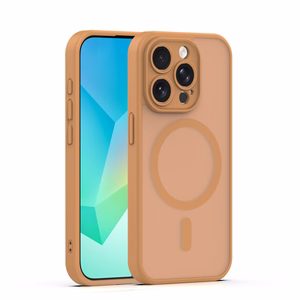 Mag Matt case for iPhone 15 Pro 6,1" brown camera protection