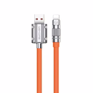 WEKOME WDC-186 Wingle Series USB-A–Lightning charging and data cable, 1 m, orange