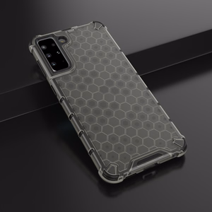 Honeycomb tapauksessa panssaroitu kansi geelirunko Samsung Galaxy S22 + (S22 Plus) musta