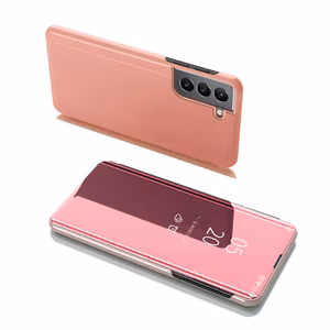 Clear View Case Flip Cover Samsung Galaxy S22 + (S22 Plus) vaaleanpunainen