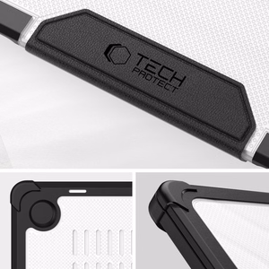 Tech-Protect SmartShell Pro Suojakuori MacBook Air 13 2023-2025 M2 / M3 / M4:lle - läpinäkyvä ja musta