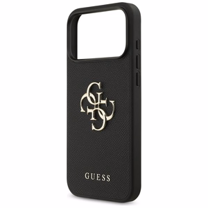 Guess Grained Big 4G & Classic Logo Suojakuori iPhone 17 Pro Maxille - musta
