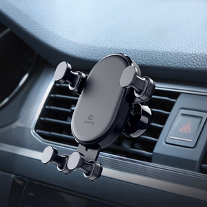 Crong Gravity Auto-Lock painovoimatoiminen autopuhelinpidike 4.7–6.5" puhelimille, musta