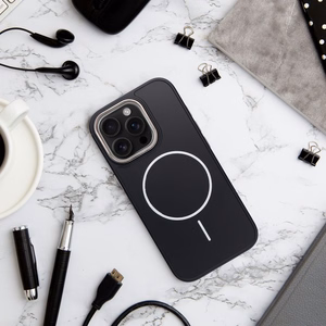 Suojakuori iPhone 17 PRO MAX:lle Frame Mag Cover yhteensopiva MagSafen kanssa musta