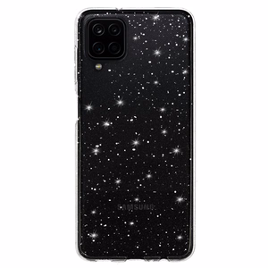 Crystal Glitter Suojakuori Samsung Galaxy A12 hopeinen