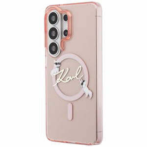 Karl Lagerfeld IML KC Script MagSafe Case for Samsung Galaxy S26 Ultra - Pink