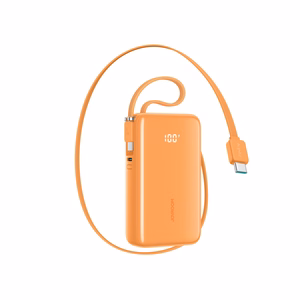 Joyroom JR-PR2L 35W 10000mAh Powerbank Sisäänrakennetuilla USB-C Kaapeleilla - Oranssi