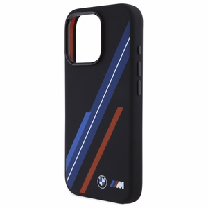 BMW Silikoninen Random Lines MagSafe suojakuori iPhone 16 Pro Max:lle - musta
