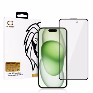 Karkaistu lasi Tel Protect 10X Privacy Titanium iPhone 15 Plus:lle