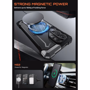 Supcase UB Grip Mag MagSafe Suojakuori Samsung Galaxy S26 Ultralle - Musta