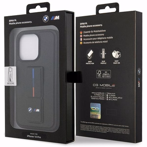 BMW Grip Stand Hot Stamp iPhone 14 Pro Case - Black
