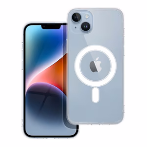 Suojakuori iPhone 14 PLUS:lle Clear Mag Cover (STR) yhteensopiva MagSafen kanssa läpinäkyvä